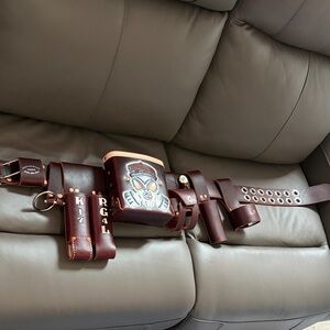 Brown Leather Utility Belt hand made Scaffolding belt